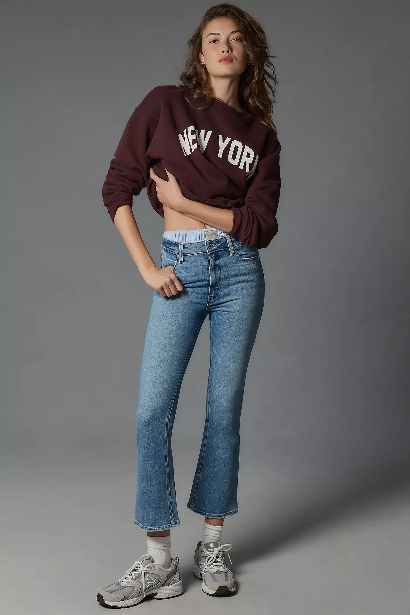 PAIGE Claudine High-Rise Crop Flare Jeans | Anthropologie (US)