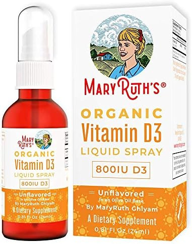 Vegan Liquid Vitamin D3 (Plant-Based) by MaryRuth's from Lichen Organic Non-GMO Vegan Gluten Free... | Amazon (US)