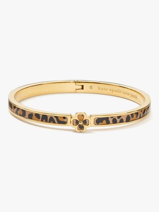 Heritage Spade Flower Thin Hinged Bangle | Kate Spade (US)