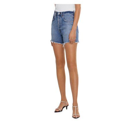 Agolde Womens Riley High Rise Button Fly Cutoff Shorts | Walmart (US)
