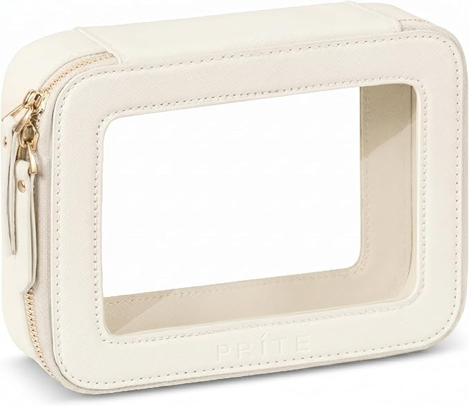 Prite Clear Makeup Bag Cosmetic Organizer Case Waterproof Travel Toiletry Bag Skincare Pouch with... | Amazon (US)