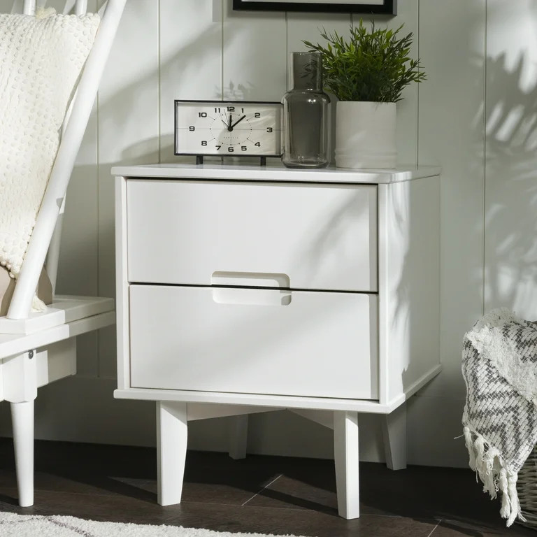 Walker Edison Sonoma 2-Drawer Nightstand, White | Walmart (US)