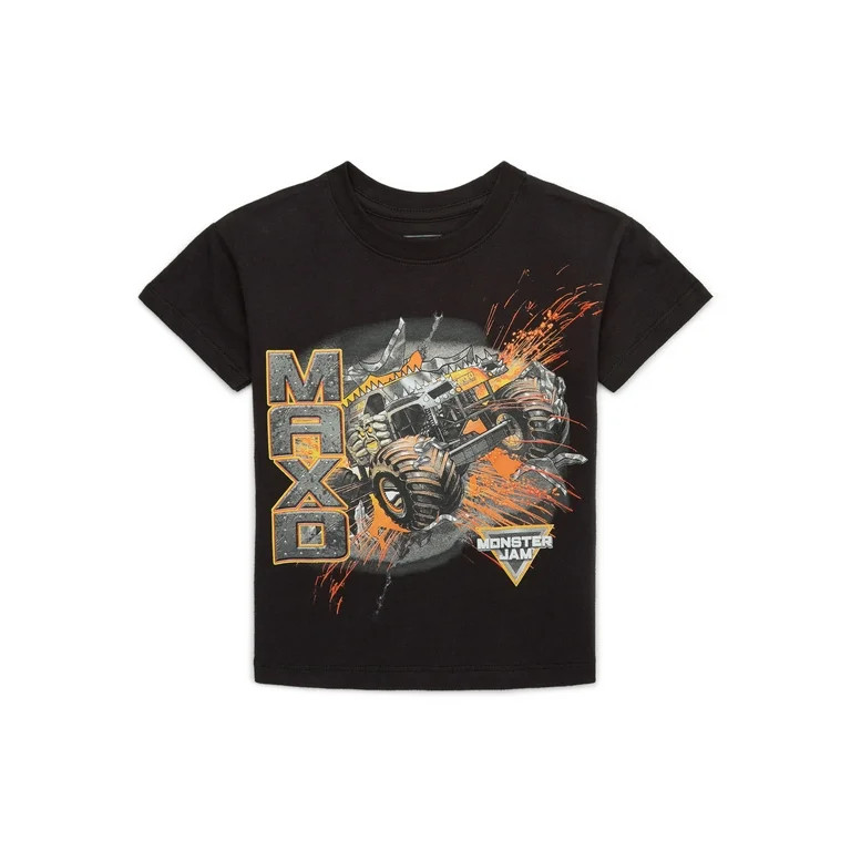 Monster Jam Toddler Boys MAXD Graphic Tee, Sizes 12M-5T - Walmart.com | Walmart (US)