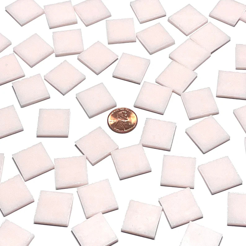3/4" Opaque Pink Stained Glass Mosaic Tiles - Etsy | Etsy (US)
