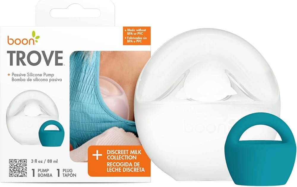 Boon Trove Silicone Manual Breast Pump - Passive Milk Collector - Hands Free Breast Pump for Nurs... | Amazon (US)
