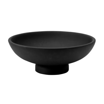Storied Home Mango Wood Footed Bowl, Black | Target
