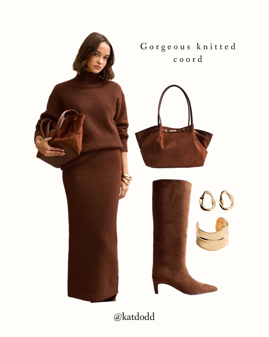 Oh my god LOOK! how stunning is this outfit, knitted coord and amazing bag which looks very similar to something a lot more expensive!! 🤍🤍🤍 


Knitted coord tan warm brown camel slouchy shoulder bag gold chunky cuff jewellery earrings faux suede knee high boots 


#LTKstyletip #LTKuk #LTKdatenight