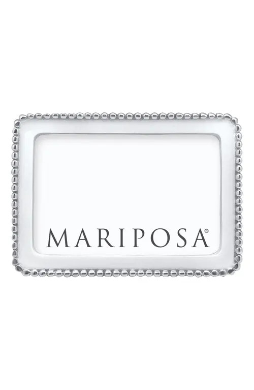 Mariposa Beaded Sand Cast Aluminum Picture Frame in White at Nordstrom, Size 8X10 | Nordstrom