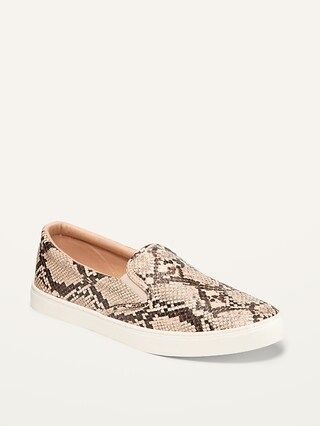 Faux-Leather Slip-On Sneakers for Women | Old Navy (US)