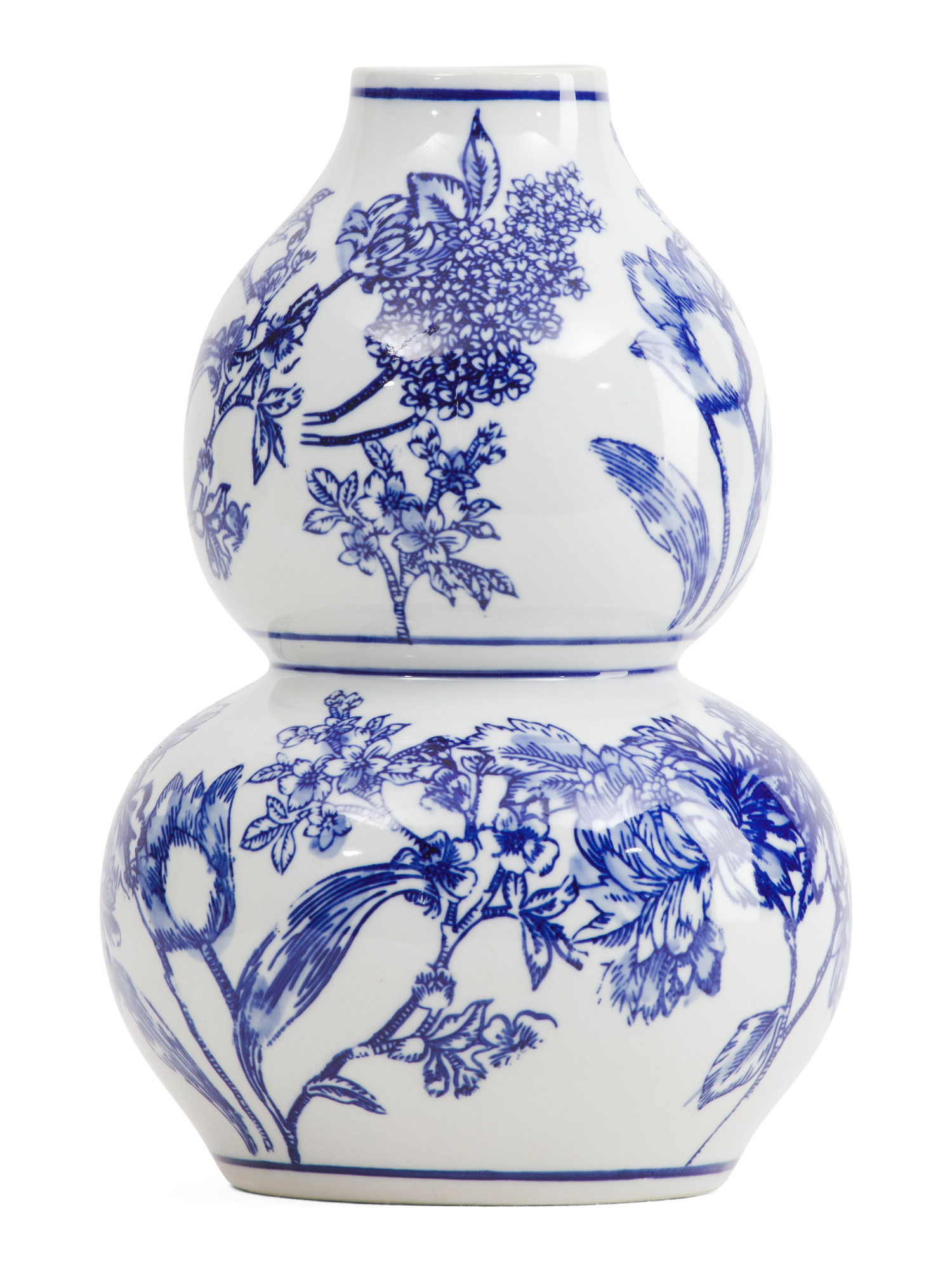 6.25x10 Ceramic Tulip Chinoiserie Vase | TJ Maxx