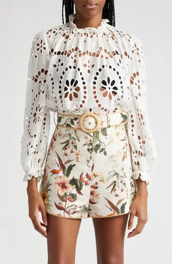 Zimmermann Lexi Embroidered Eyelet Top | Nordstrom | Nordstrom