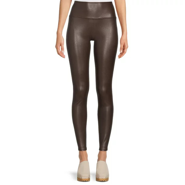 Time and Tru Women's Faux Leather Leggings - Walmart.com | Walmart (US)