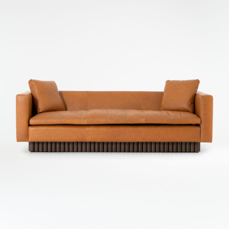 Topher 85" Leather Sofa | Crate and Barrel | Crate & Barrel