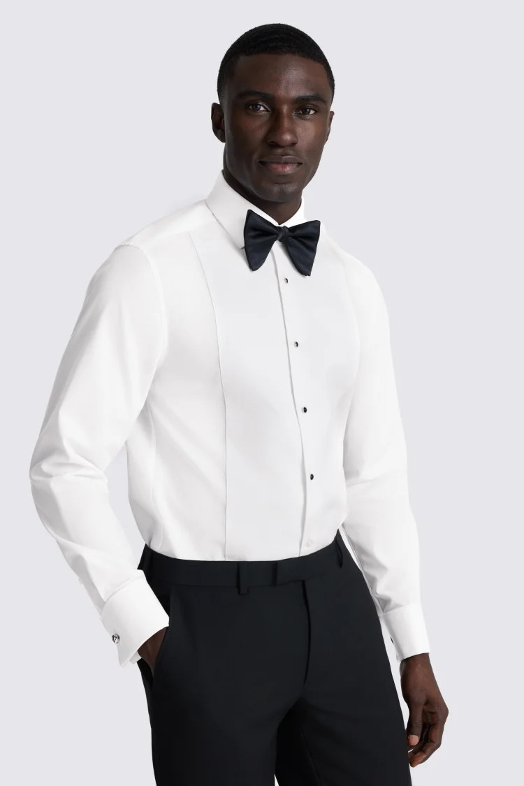 Tailored Fit White Marcella Dress Shirt | Moss Bros Retail
