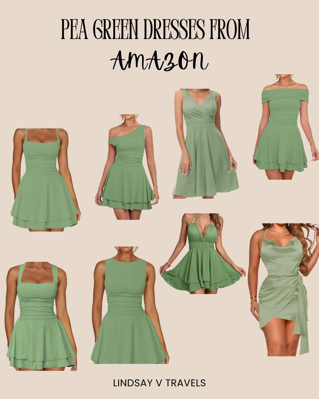 Chic in pea green 💚 This Amazon dress is giving soft glam, comfy vibes, and under-$40 style that works for brunch, errands, or a casual event. 

 #LTKSummerEdit #LTKFindsUnder50 #LTKWedding