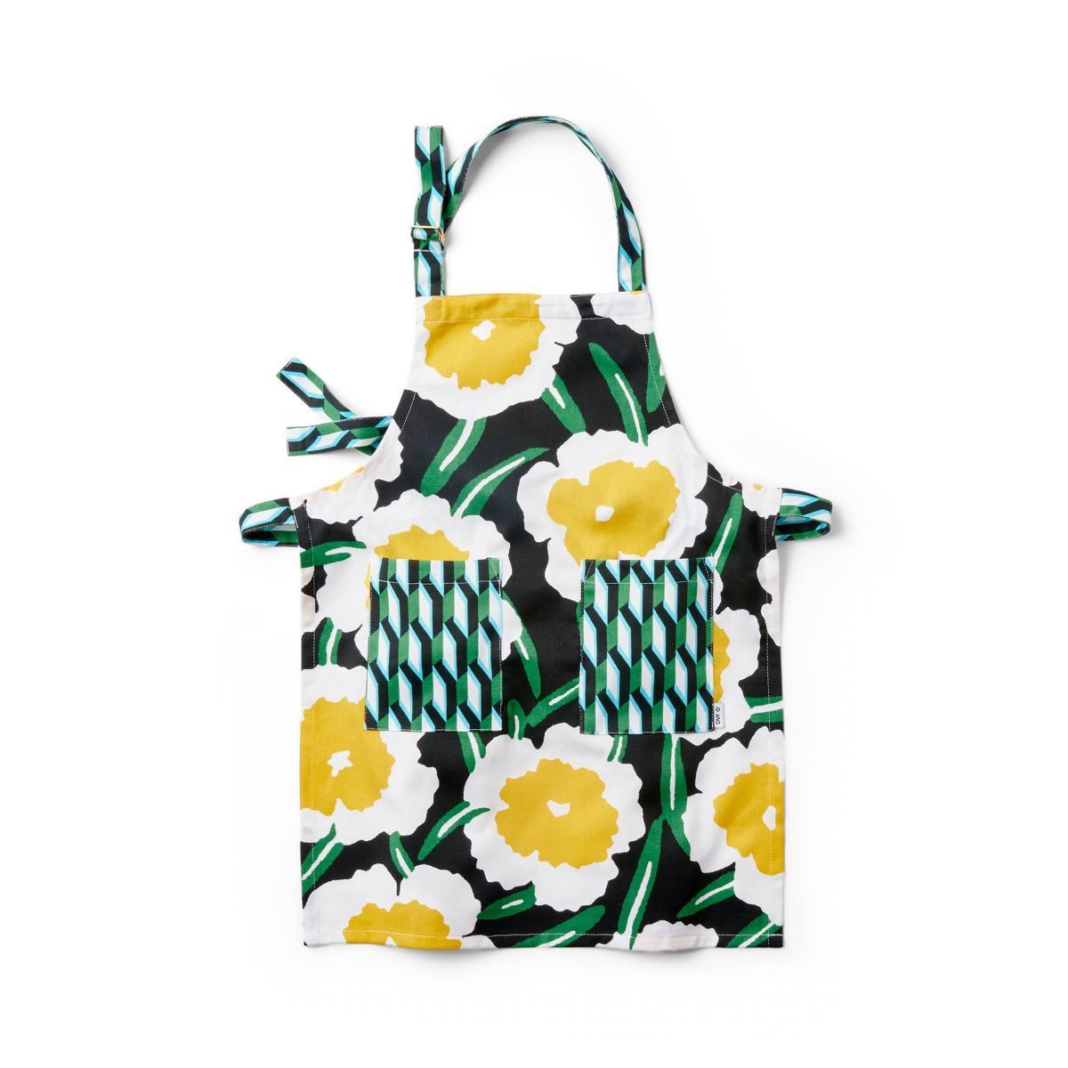 Arrow Geo Green/Yellow Poppy Kids' Cooking Apron - DVF for Target | Target