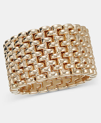 Woven Metal Bold Stretch Bracelet | Macy's