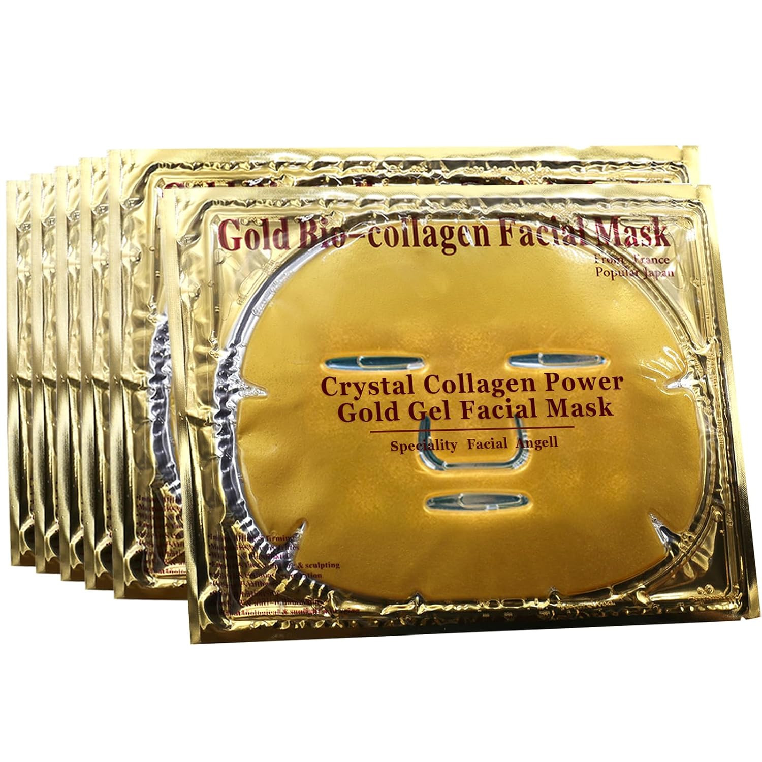 6 PCS 24k Gold Crystal Gel Collagen Facial Masks, Deep Moisturizing Facial Sheet for Women Skin Care Revitalize Skin | Amazon (US)