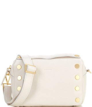 Evan Gold Studded Pebbled Leather Crossbody Bag | Dillard's