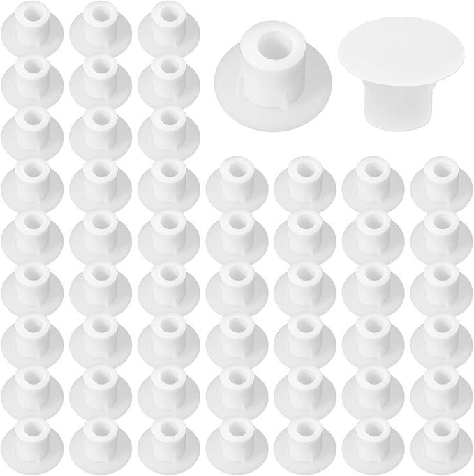 500PCS Shelf Hole Plugs,White Hole Plugs Cabinet Screw Hole Plugs Plastic Pocket Hole Plugs Round... | Amazon (US)