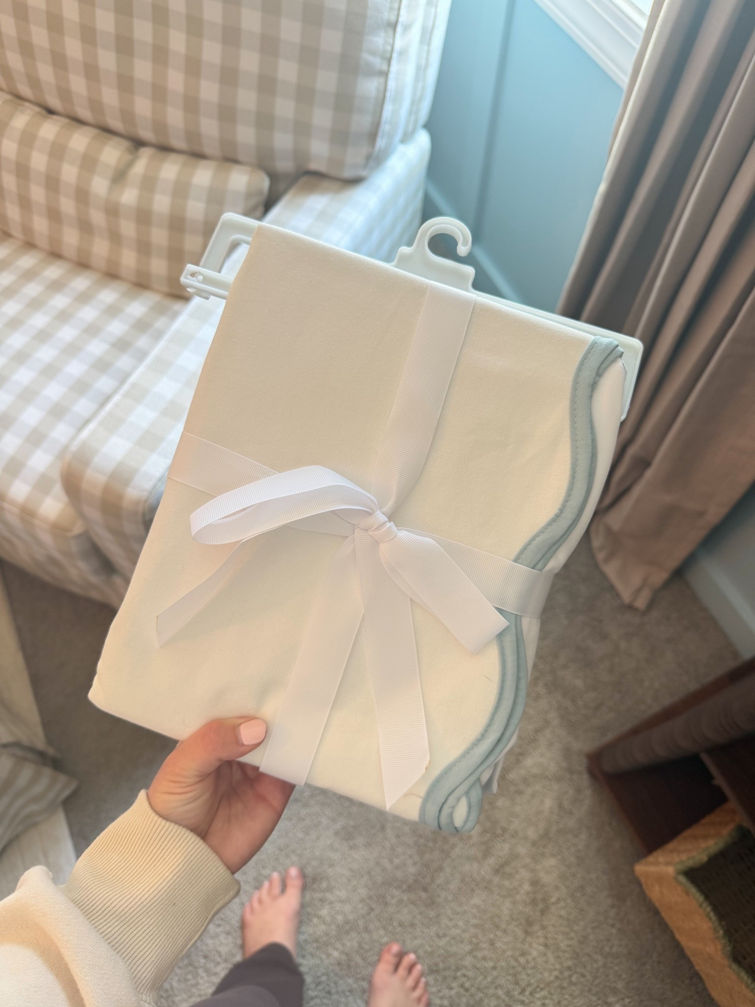 Scalloped crib skirt for baby boys nursery! 🩵

#LTKBump #LTKmomlife #LTKBaby