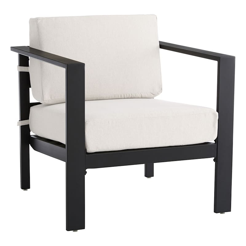 Crosby St. Soho Black Steel Patio Seating Chair | At Home