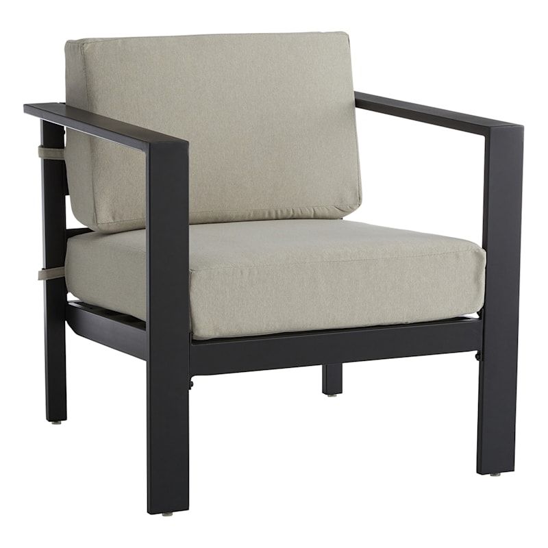 Crosby St. Soho Black Steel Patio Seating Chair | At Home