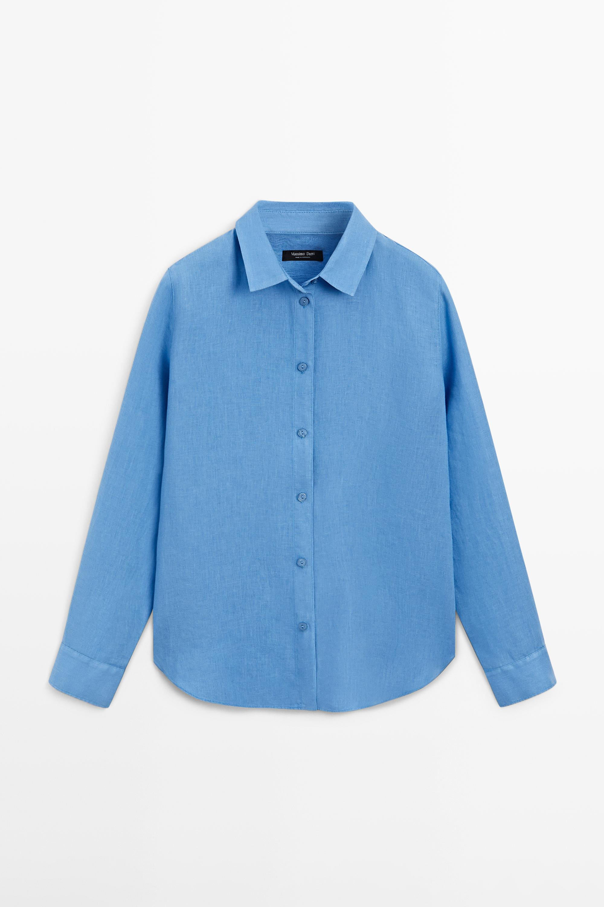 Flowing 100% linen shirt | Massimo Dutti UK