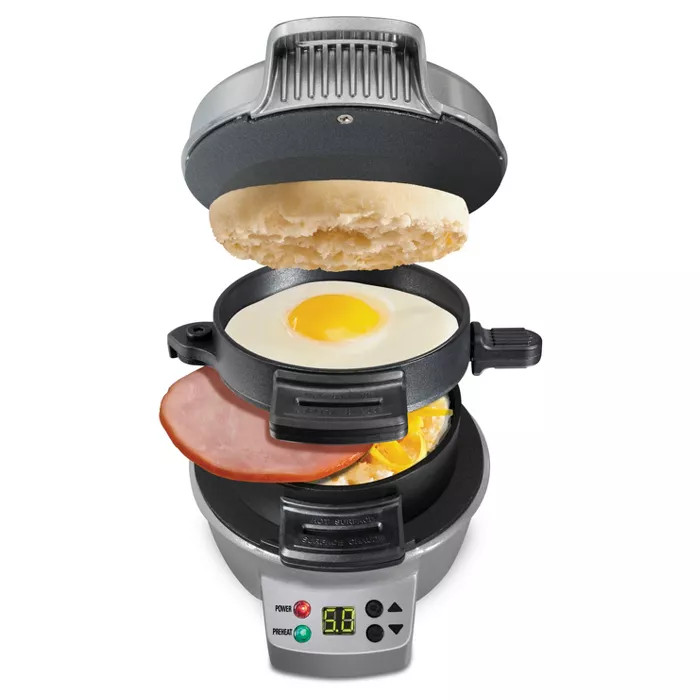 Hamilton Beach Breakfast Sandwich Maker with Timer - Dark Gray 25478 | Target