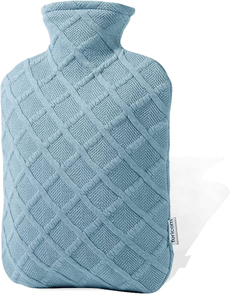 FORICOM Fuzzy Hot Water Bottle with Soft Cover, Sweater,Hot Water Bags for Pain Relief 2Liter,Hea... | Amazon (US)