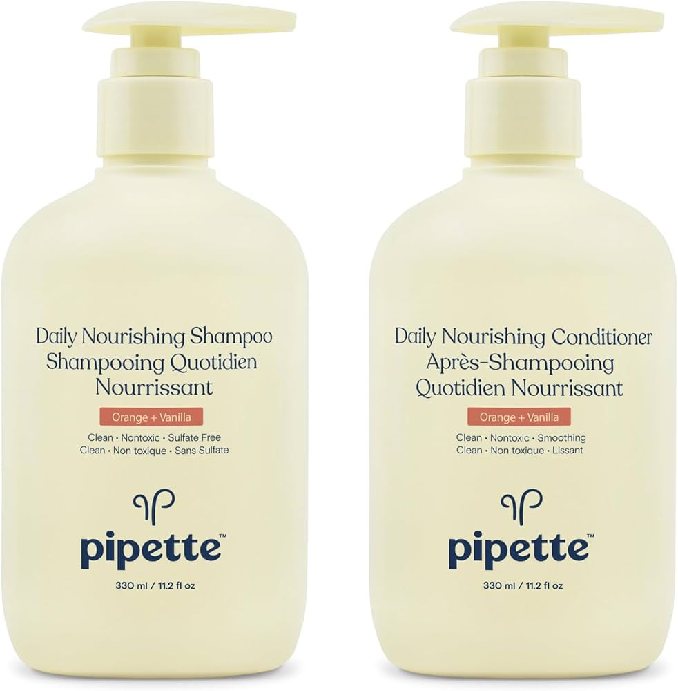 Pipette Daily Nourishing Shampoo and Conditioner Duo, Clean, Tear-Free Shampoo For Kids, Detangli... | Amazon (US)