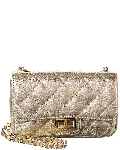 Jennie Metallic Quilted Leather Crossbody | Gilt & Gilt City