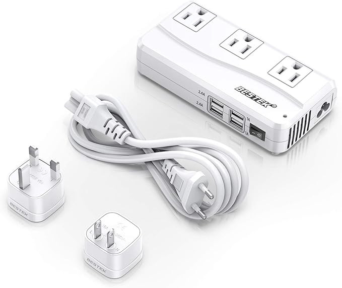 BESTEK Universal Travel Adapter 220V to 110V Voltage Converter with 6A 4-Port USB Charging and UK... | Amazon (US)