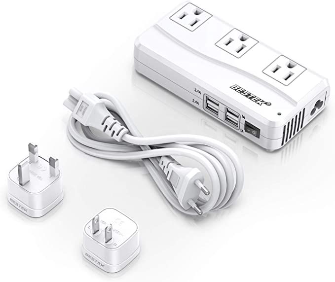 BESTEK Universal Travel Adapter 220V to 110V Voltage Converter with 6A 4-Port USB Charging and UK... | Amazon (US)