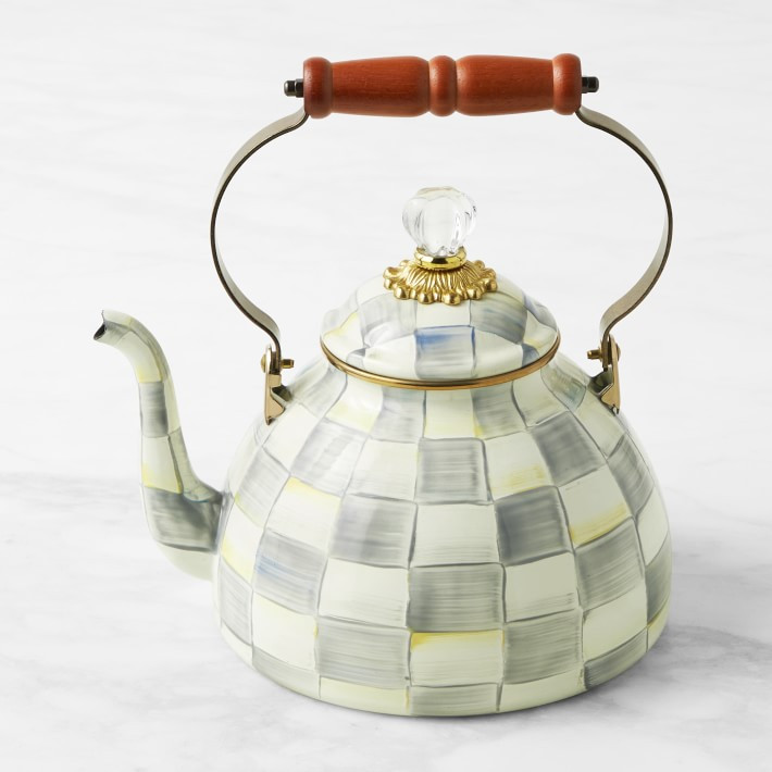 MacKenzie-Childs Sterling Check Tea Kettle | Williams-Sonoma