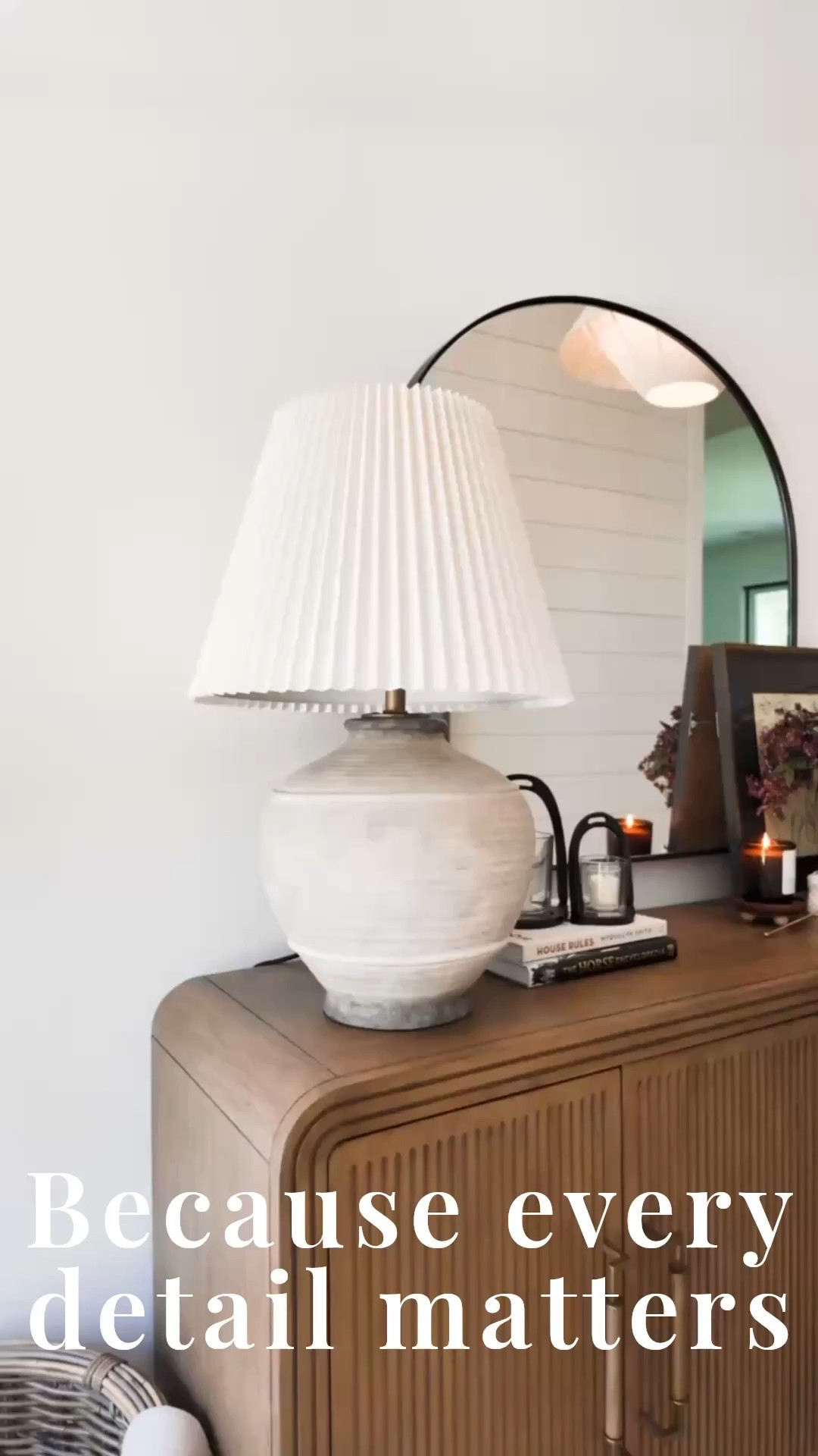 ✨ It’s all about the details. A Modern Classic console layered with a sculptural lamp, round mirror, seasonal florals, and warm wood tones creates a moment that feels both timeless and inviting. This is how thoughtful styling can transform even the simplest corner of your home. 🪞🌿

Do you want to bring our dreamy Modern Classic style interior design into your own home? 🏡 You’re in luck! Reserve our Online Interior Design packages today -> https://porcheandco.com/edesign ✨ We can’t wait to work with you & design your home with #porcheandco

#porcheandco #modernclassic #consoledecor #entrywaydesign #interiordesign #homestyling #edesign #timelessstyle #neutraldecor #interiorinspo


#LTKvlog #LTKHome #LTKOver40