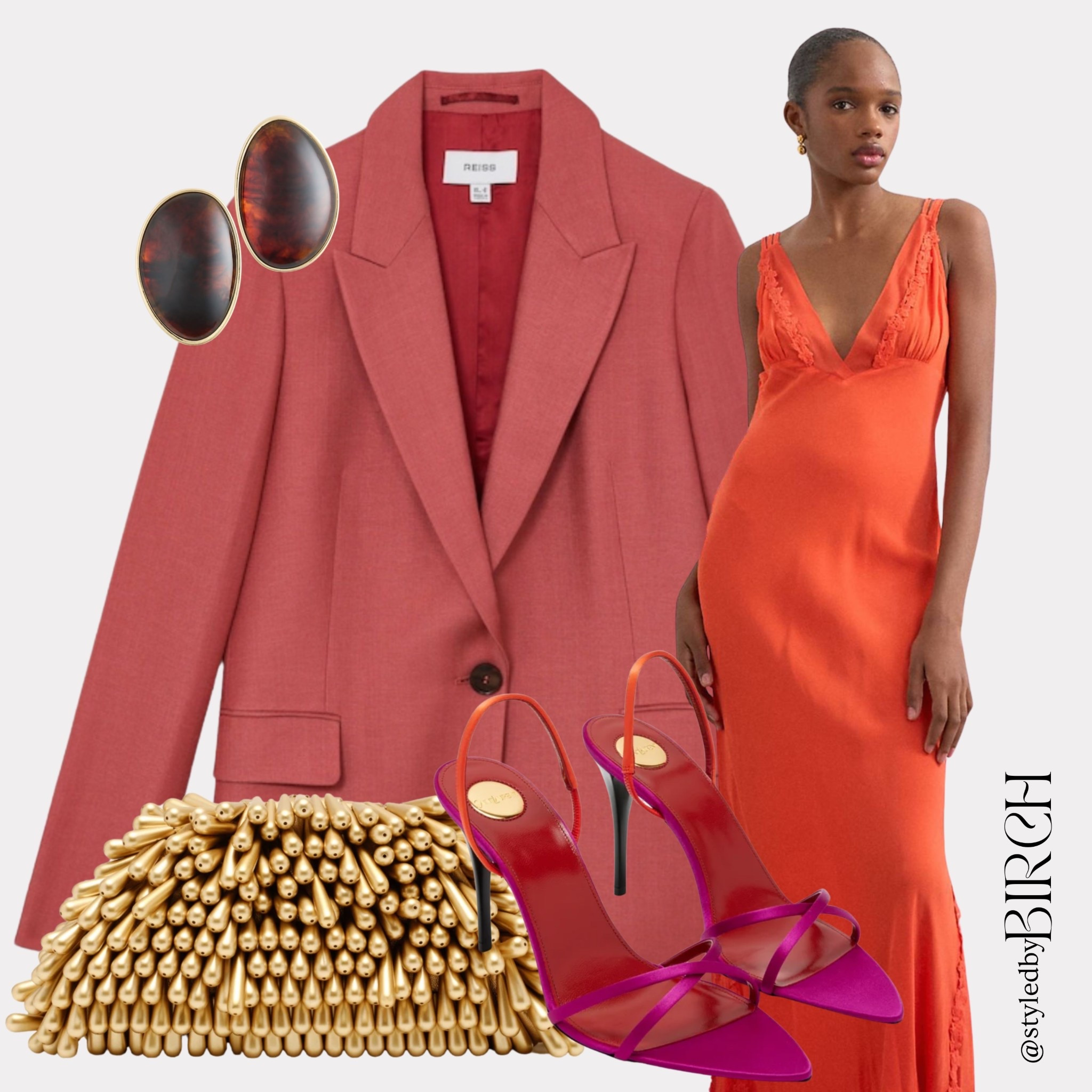Wedding guest perfection 🧡 But honestly ditch the blazer and this dress is everything you need on holiday. Sunset dinner, good food, a glass of white wine and this dress.

#weddingguest #weddingguestoutfit #outfitinspo #ootd #chicstyle

Tags 🏷️
Orange lace trim satin slip midi dress, coral single breasted blazer, orange and pink colour slingback heels, gold beaded clutch bag, tortoiseshell oval earrings

#LTKwedding #LTKsummer #LTKpartywear
