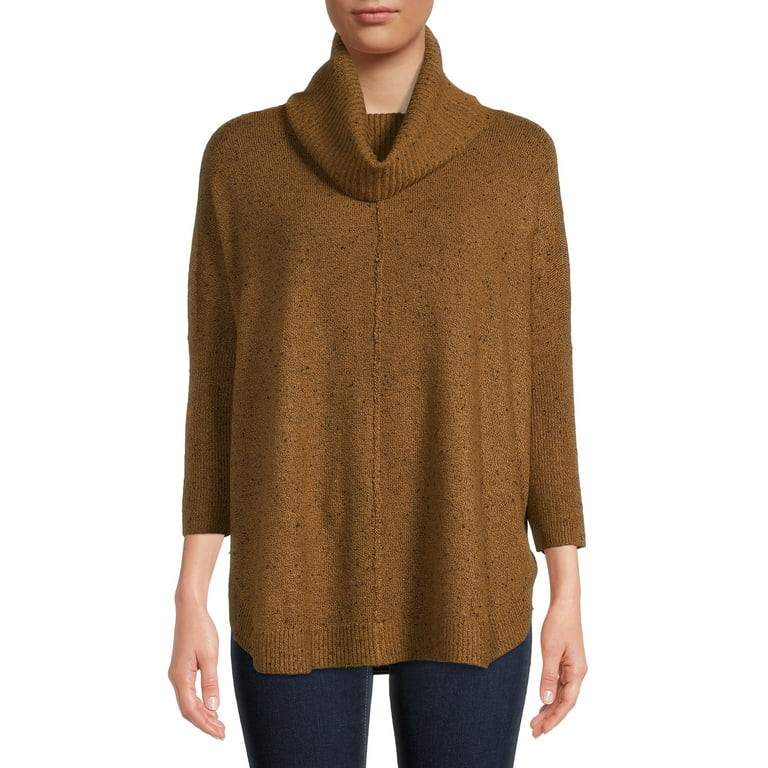 Time and Tru Women's Cowl Neck Sweater - Walmart.com | Walmart (US)