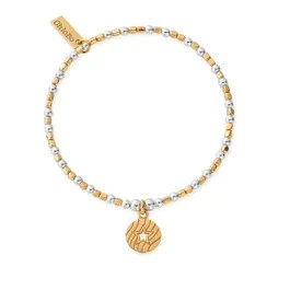Mixed Metal Open Star In Circle Bracelet | ChloBo