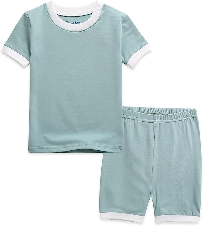 VAENAIT BABY Infant Toddler Boys Girls Pajamas Pyjamas Sleepwear Set Solid Cotton Daily Short Sum... | Amazon (US)
