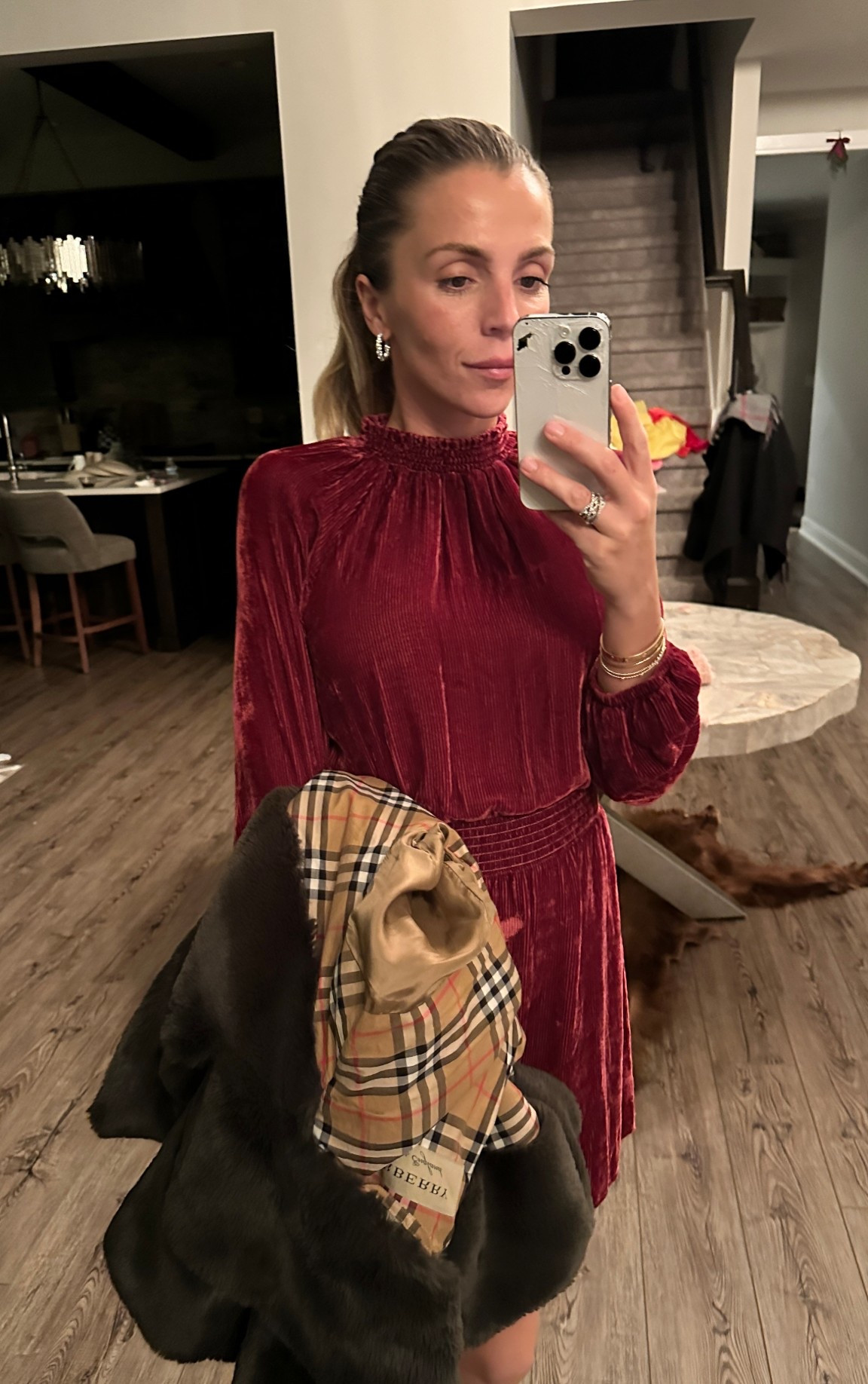 Dress @belladahl
Coat @burberry 
Tights @target 
Black leather boats @aldo

#LTKdayinmylife #LTKmomlife #LTKHoliday