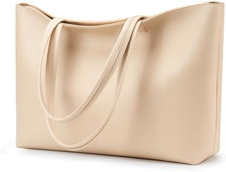 KALIDI Tote Bag Zipper Shoulder Bag Vegan Leather Purses Satchel for Women | Large Casual Handbag... | Amazon (US)