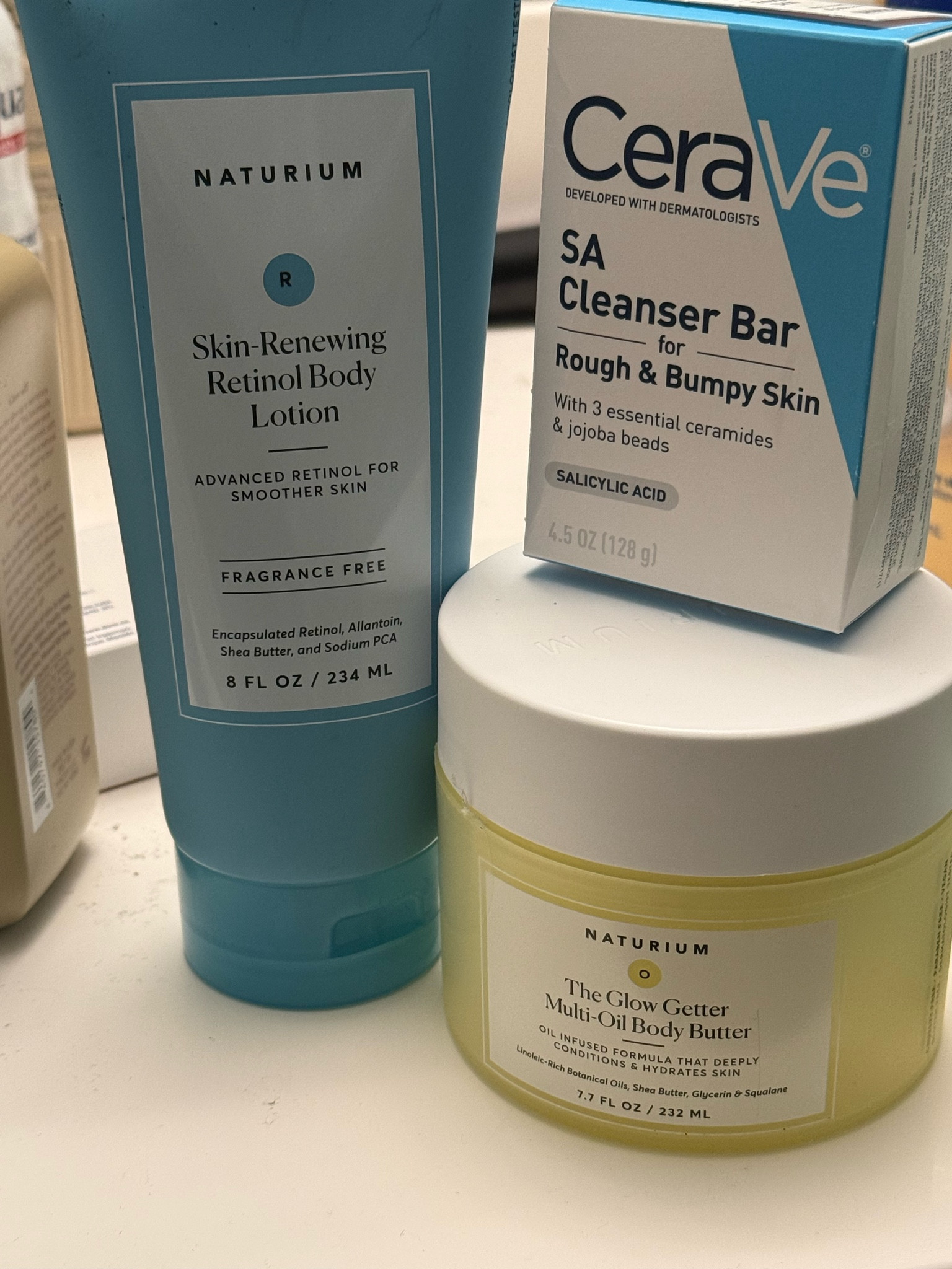 New Body care products I’m giving a try this month for dry, bumpy textured skin! Let’s see how they work out #naturiumskin #cerave 

#LTKBeauty #LTKSaleAlert