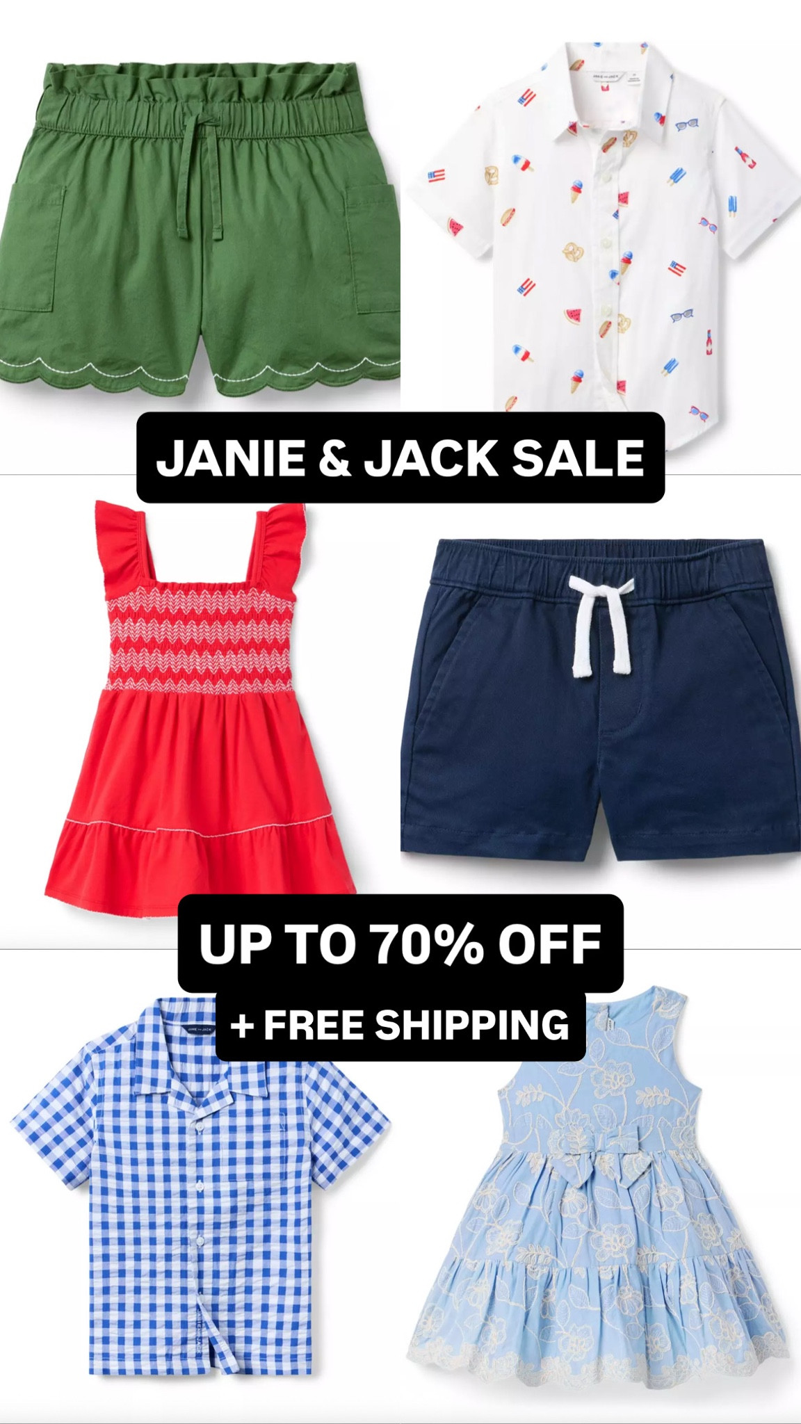 Memorial Day Sale  ✨ Janie & Jack up to 70% off + free shipping 

Sale Alert. Sale Weekend. Memorial Day. MDW. Summer.

#LTKSaleAlert #LTKKids #LTKBaby