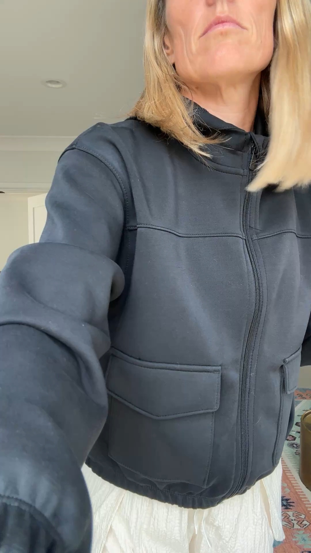 Target active wear finds.  Zip up black jacket, wearing size xs.  

#Activewear #GymOutfit #TargetFINDS #TargetStyle ￼

#LTKmomlife #LTKSaleAlert #LTKActive