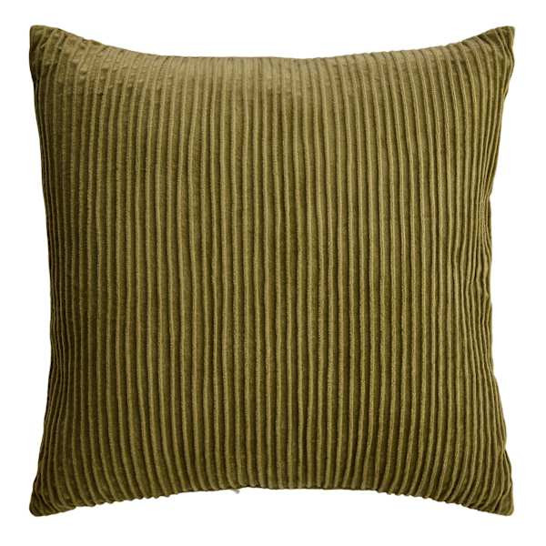 Green Velvet Pleated Throw Pillow, 20" | At Home