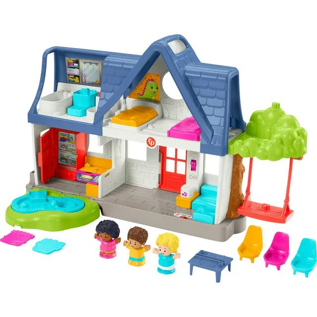 Fisher-Price Little People Friends Together Play House Toddler Learning Playset, 10 Pieces | Walmart (US)