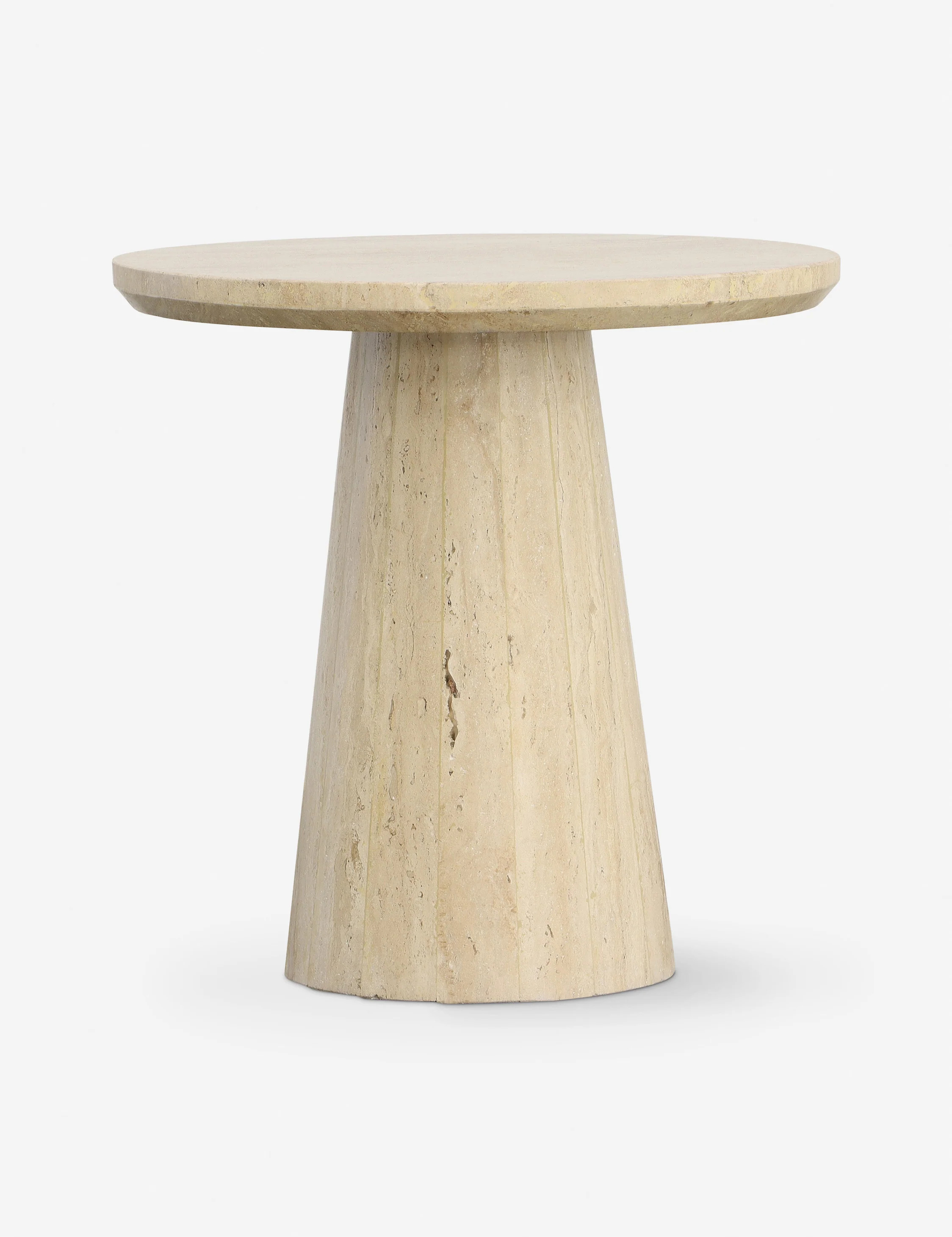 Kirchner Round Side Table, Beige Marble | Lulu and Georgia 