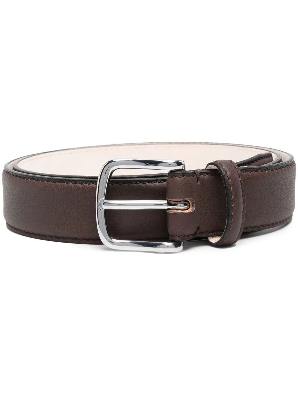 Black & Brown polished-buckle Detail Belt - Farfetch | Farfetch Global