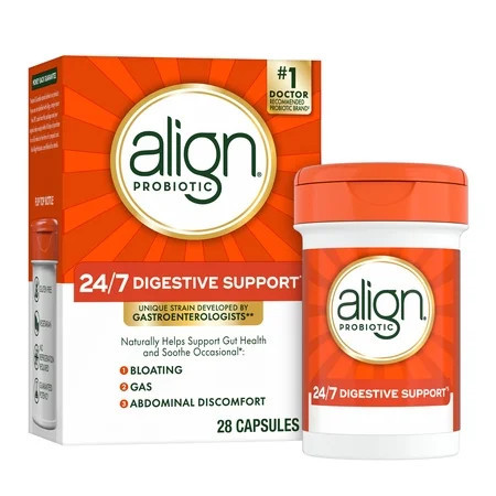 Align Probiotics for Women and Men, 24/7 Digestive Support, 28 Capsules | Walmart (US)
